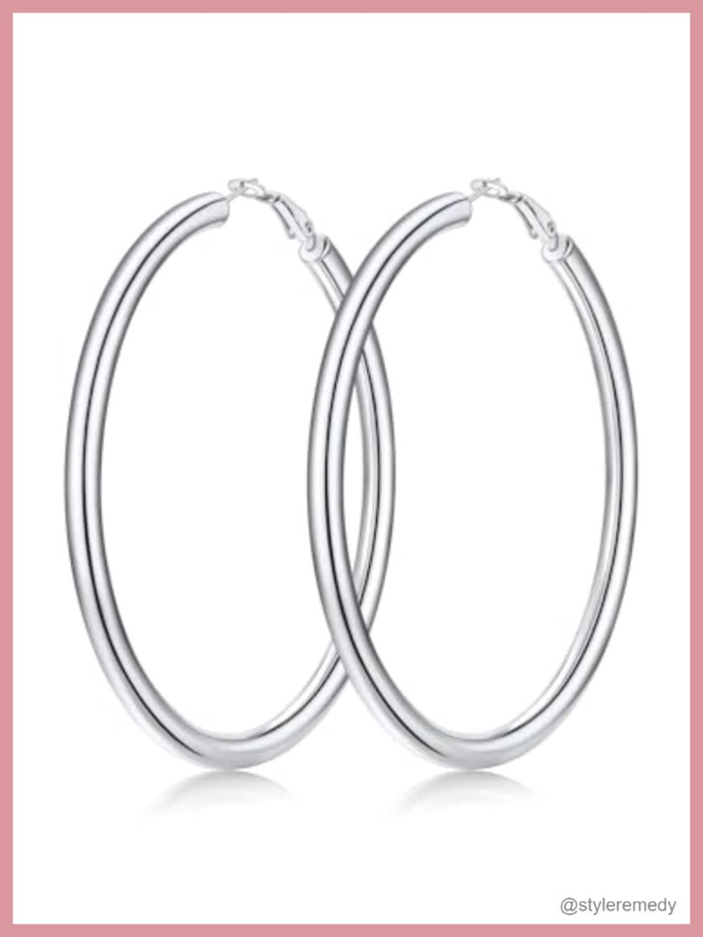 Stainless Steel Chunky Hoop Earrings Hypoallergenic Lightweight